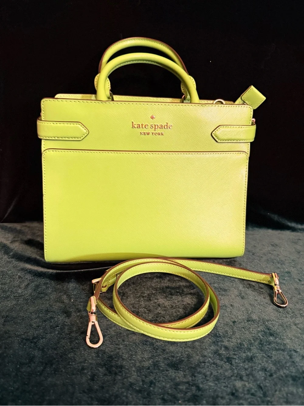 kate spade lime, green, New York Staci medium satchel